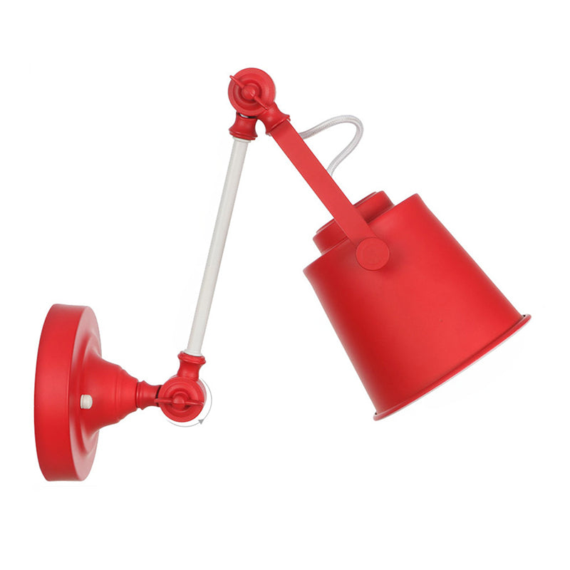 Arm Length Adjustable Colorful Macaroon Wall Lamp Modern Simplicity Style Single Bulb Sconce Light for Corridor Aisle