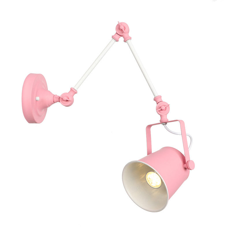 Longueur du bras réglable lampe murale macaron colorée moderne style simplicité style applique de bulbe lumière pour l'allée du couloir