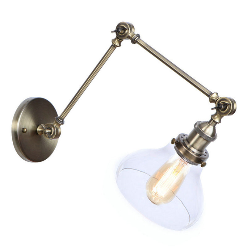 Diseño de brazo colgante de 8 "+8" Lámpara de montura de pared de estilo de vidrio de pared en forma de pera para corredor para corredor