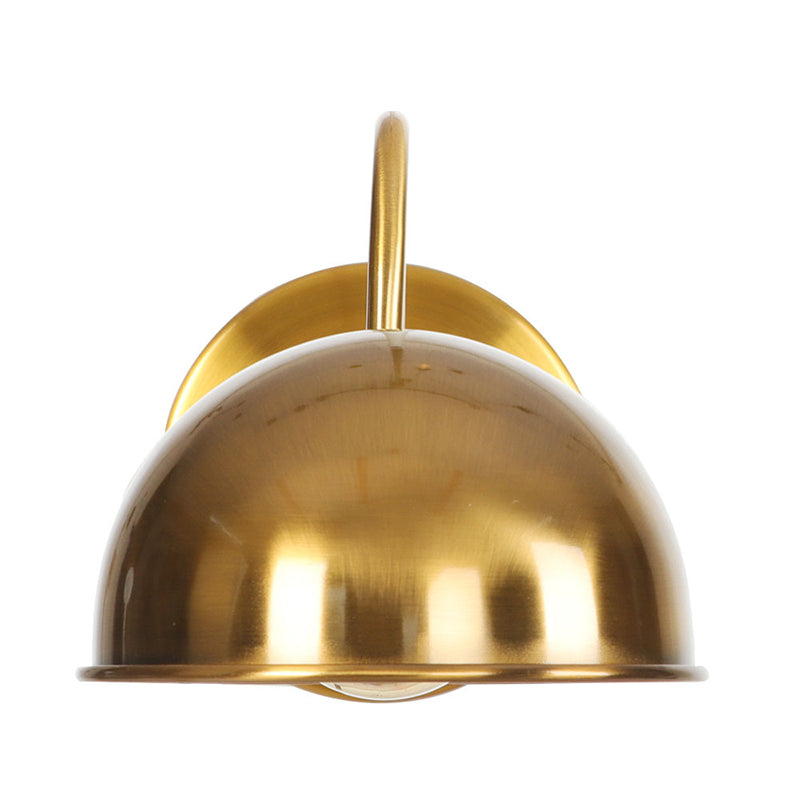 Antike Kupfer Schwanenhals Arm Retro Wandlampenwinkel Verstellbares 1-Licht-Schublicht mit Metallschüssel