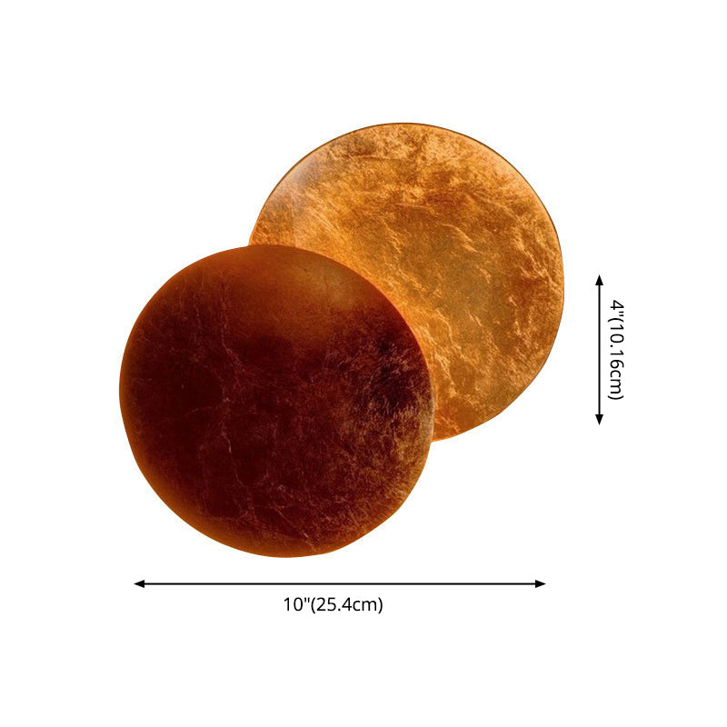 Modern Minimalist Style Circular Wall Sconce Lighting Metal Wall Mount Light for Bedroom