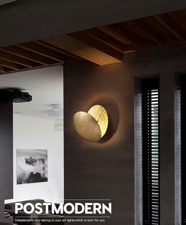 Modern Minimalist Style Circular Wall Sconce Lighting Metal Wall Mount Light for Bedroom