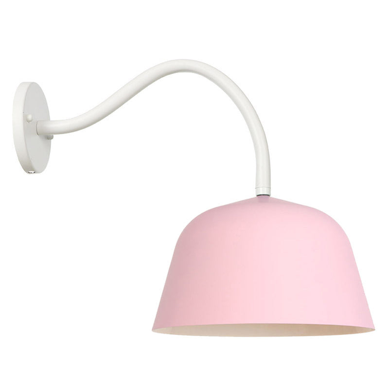 Nordic Simplicity Style Macaroon Wall Lamp 1-Light Metal Sconce Light for Bedroom Living Room
