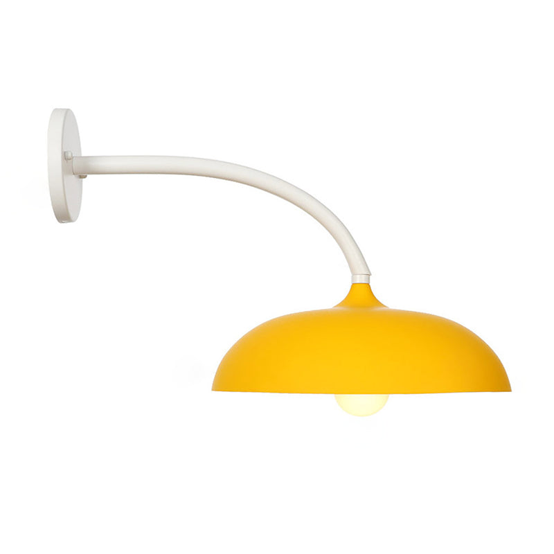 Nordic Simplicity Style Macaroon Wall Lamp 1-Light Metal Sconce Light for Bedroom Living Room