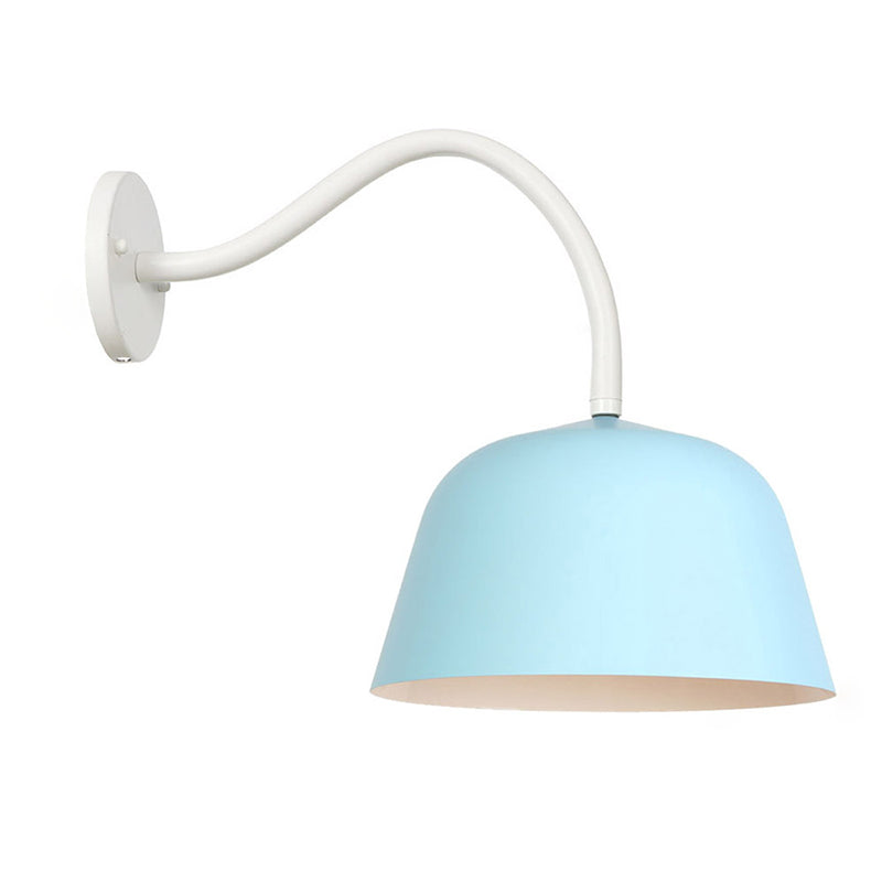 Nordic Simplicity Style Macaroon Wall Lamp 1-Light Metal Sconce Light for Bedroom Living Room