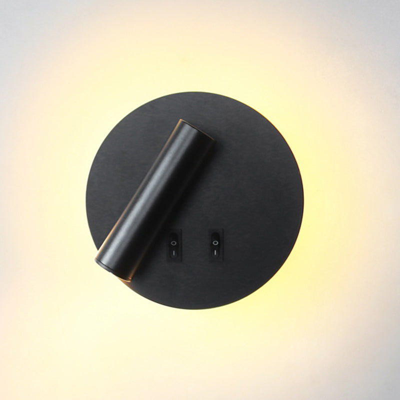 Aluminum Cylinderical Sconce Light Fixtures Modern Minimalist Style 2 Lights Wall Light