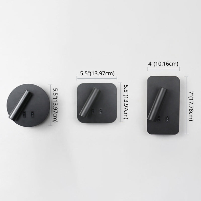 Aluminum Cylinderical Sconce Light Fixtures Modern Minimalist Style 2 Lights Wall Light