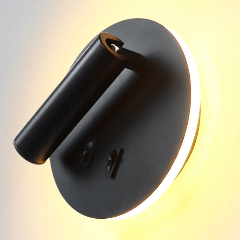 Aluminum Cylinderical Sconce Light Fixtures Modern Minimalist Style 2 Lights Wall Light