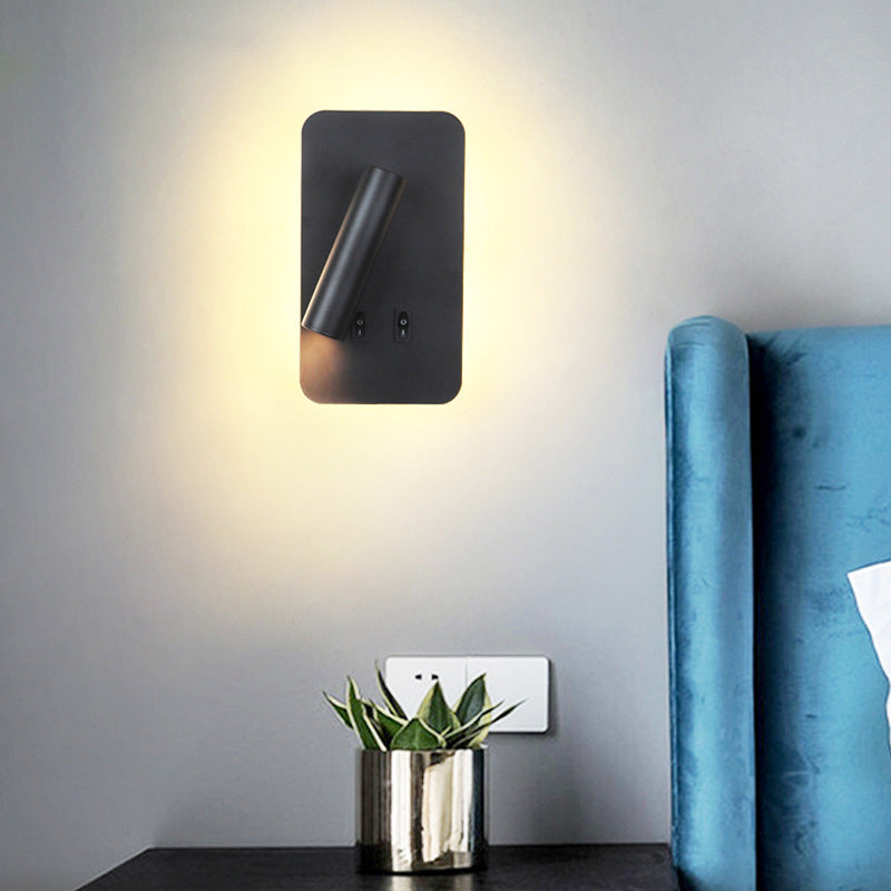 Aluminum Cylinderical Sconce Light Fixtures Modern Minimalist Style 2 Lights Wall Light