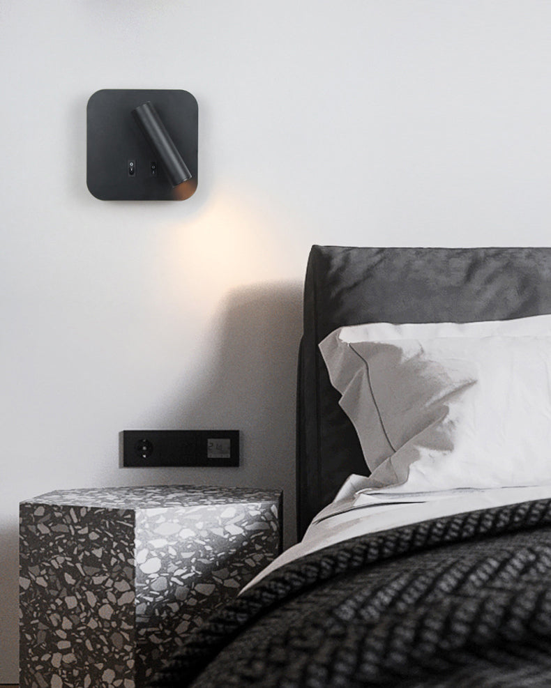 Aluminum Cylinderical Sconce Light Fixtures Modern Minimalist Style 2 Lights Wall Light