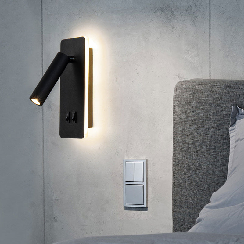 Aluminum Cylinderical Wall Lighting Fixtures Modern Minimalist Style 2 Lights Wall Light