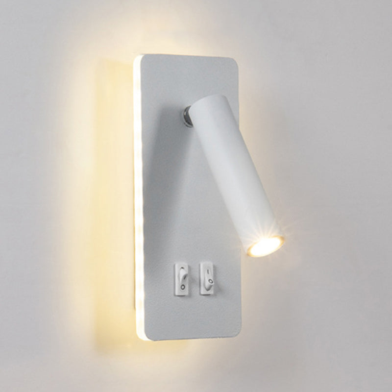 Aluminum Cylinderical Wall Lighting Fixtures Modern Minimalist Style 2 Lights Wall Light