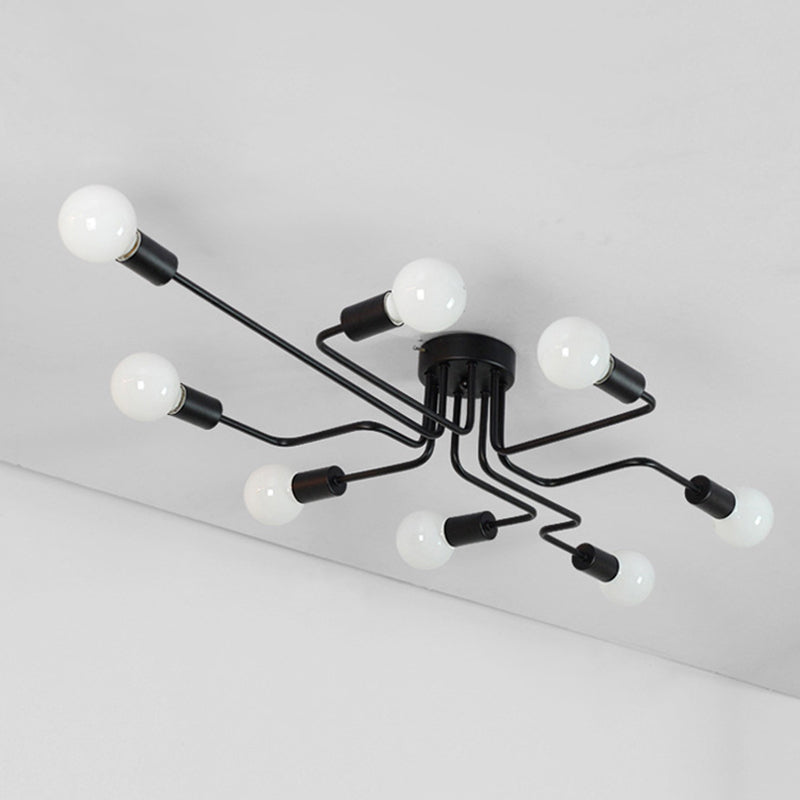Nordic Ceiling Light Simple Personality Wrought Iron Modern Study Bedroom Living Room Clothing Store Branch Industrial Style Lamps