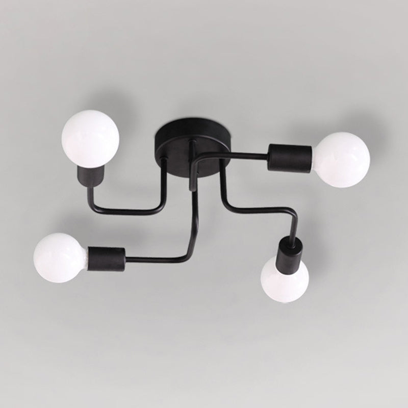 Nordic Ceiling Light Simple Personality Wrought Iron Modern Study Bedroom Living Room Clothing Store Branch Industrial Style Lamps