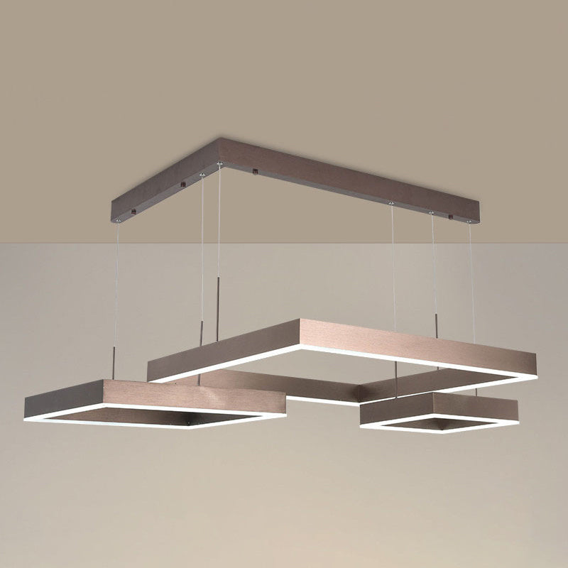 Luz colgante ajustable de LED geométrico en singularidad moderna Luz de techo interior de aluminio con sombra acrílica