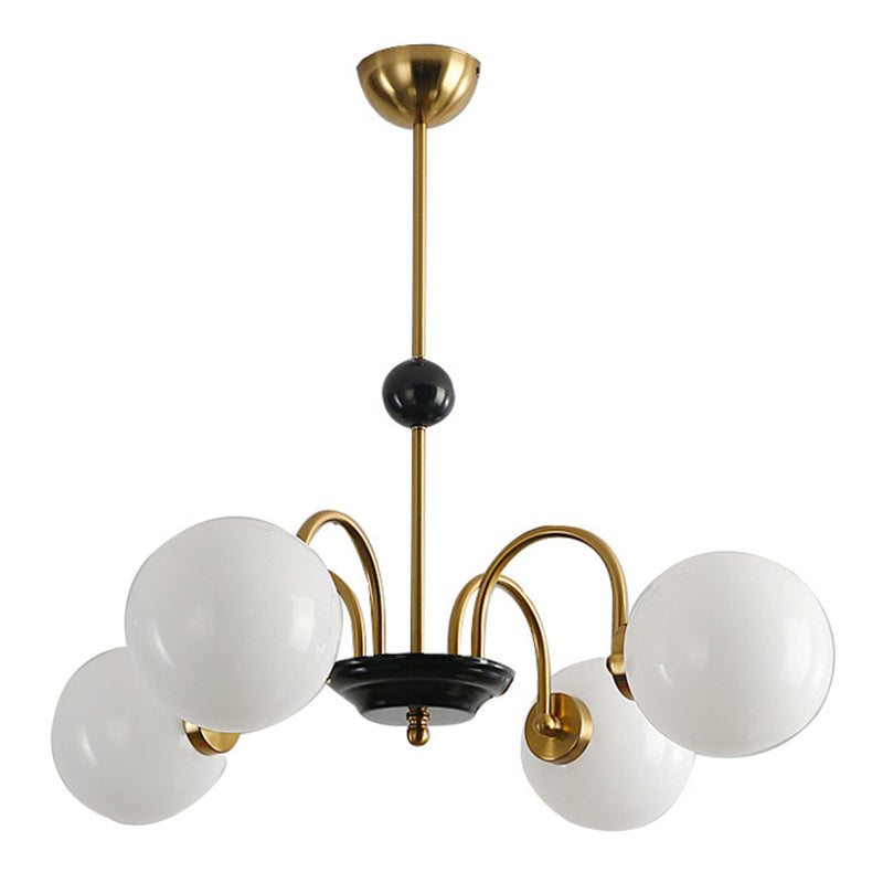 Candelera de globo contemporánea Luz de colgante de vidrio liviano Luz de colgante de vidrio para sala de estar