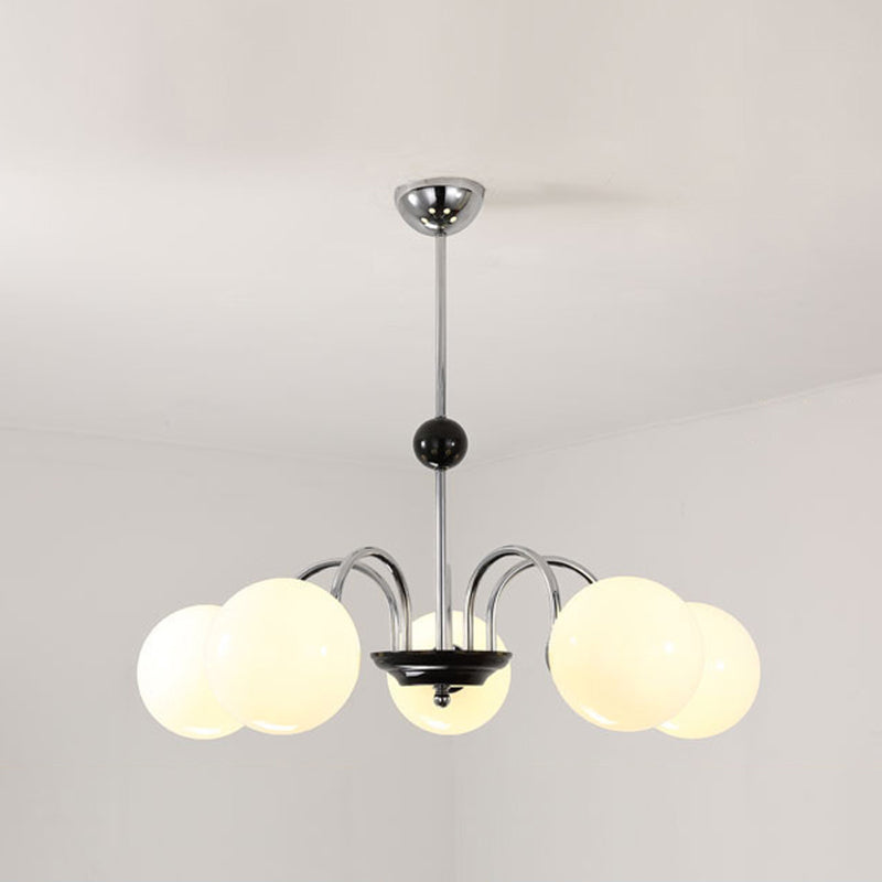 Candelera de globo contemporánea Luz de colgante de vidrio liviano Luz de colgante de vidrio para sala de estar