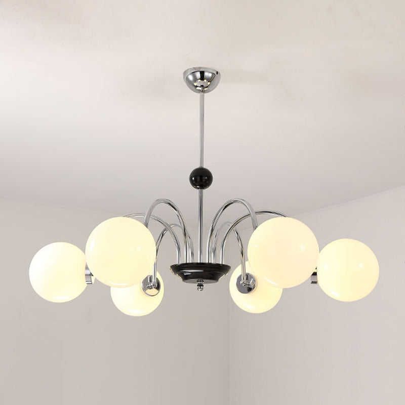 Candelera de globo contemporánea Luz de colgante de vidrio liviano Luz de colgante de vidrio para sala de estar