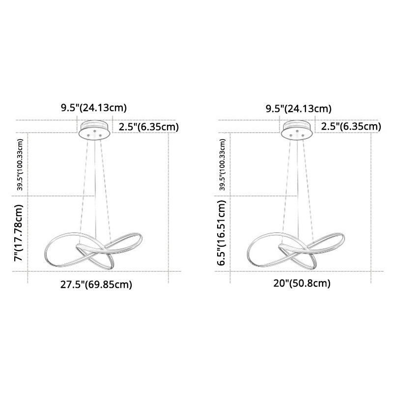 Aluminium verstelbare LED -kroonluchter in moderne singular style silica gel lineair hanglampje voor woonkamer