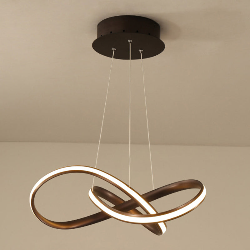 Aluminium verstelbare LED -kroonluchter in moderne singular style silica gel lineair hanglampje voor woonkamer