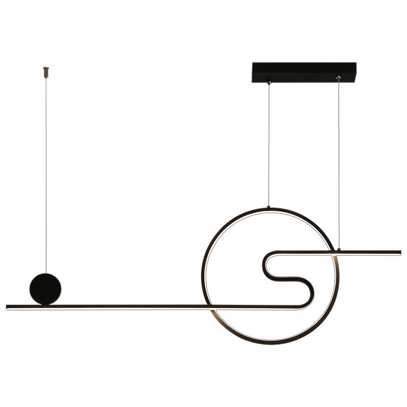 Modern Simplicity LED Linear Pendant Light Aluminium Adjustable Hanging Lamp for Dining Room