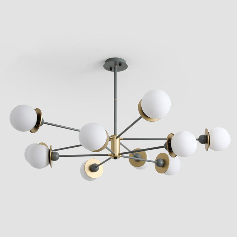 Lampadario Starburst Light Segret Glass Dinning Room Appeding Clear in grigio