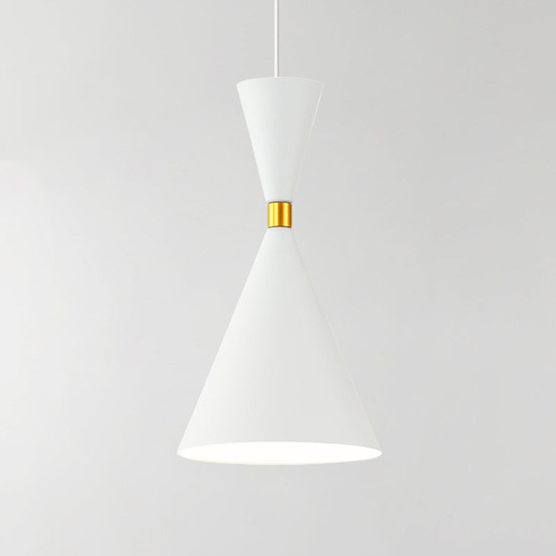 Lampe à suspension en aluminium conique Macaron 1-Light suspendu pour salle à manger