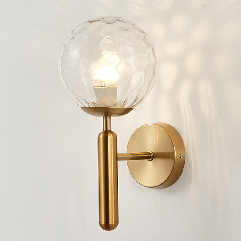 Moderner nordischer Stil kugelförmiger Wandleuchte Leuchten Glas 1 leichte Wandleuchten für Wohnzimmer