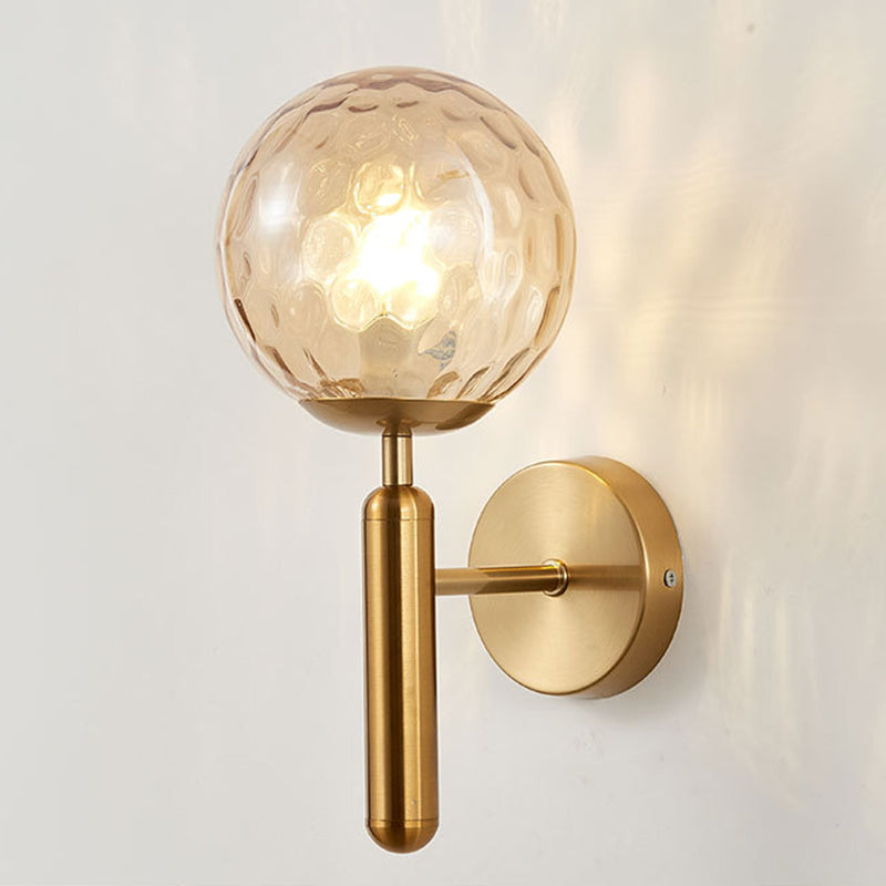 Moderner nordischer Stil kugelförmiger Wandleuchte Leuchten Glas 1 leichte Wandleuchten für Wohnzimmer