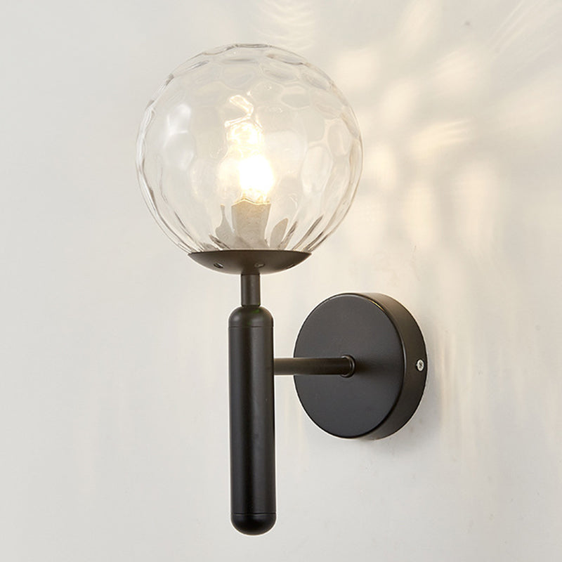 Moderner nordischer Stil kugelförmiger Wandleuchte Leuchten Glas 1 leichte Wandleuchten für Wohnzimmer