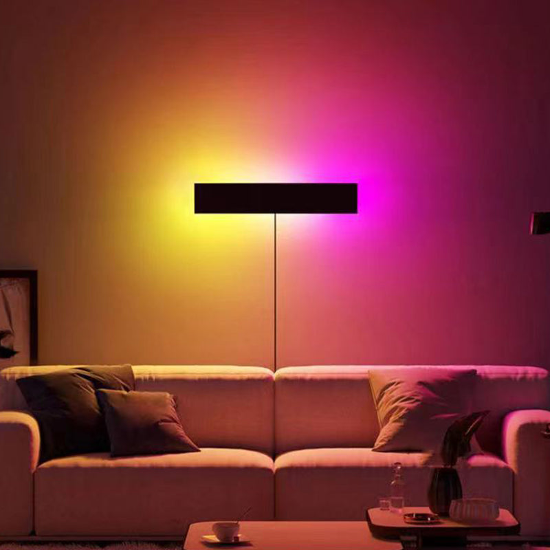 Modern Minimalist Style Rectangle Wall Lighting Fixtures Metal Wall Sconces for Living Room