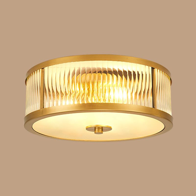 Plafonnier traditionnel à montage encastré en verre Transparent, luminaire de plafond pour chambre à coucher