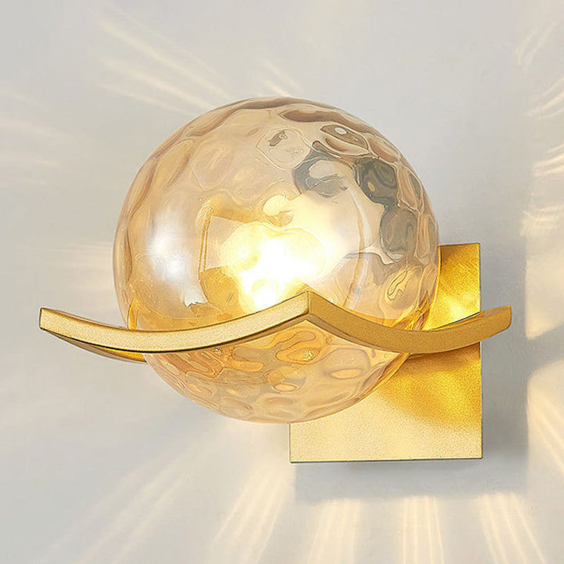 Moderne nordische Kugel Wandmontage Leuchte Glas 1 Lichtwandlampen für Wohnzimmer