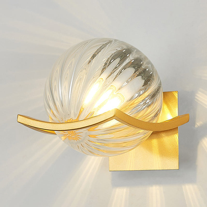 Moderne nordische Kugel Wandmontage Leuchte Glas 1 Lichtwandlampen für Wohnzimmer