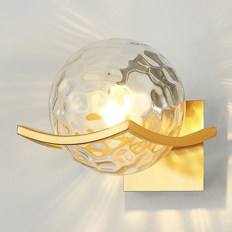 Moderne nordische Kugel Wandmontage Leuchte Glas 1 Lichtwandlampen für Wohnzimmer