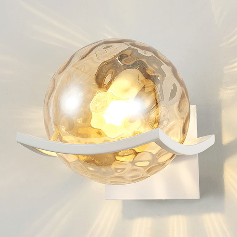 Moderne nordische Kugel Wandmontage Leuchte Glas 1 Lichtwandlampen für Wohnzimmer
