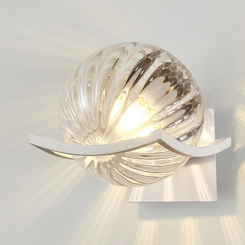 Moderne nordische Kugel Wandmontage Leuchte Glas 1 Lichtwandlampen für Wohnzimmer