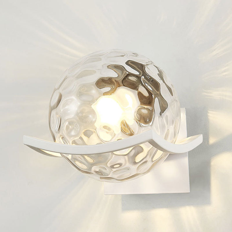 Moderne nordische Kugel Wandmontage Leuchte Glas 1 Lichtwandlampen für Wohnzimmer
