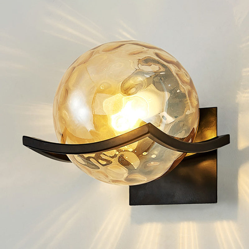 Moderne nordische Kugel Wandmontage Leuchte Glas 1 Lichtwandlampen für Wohnzimmer