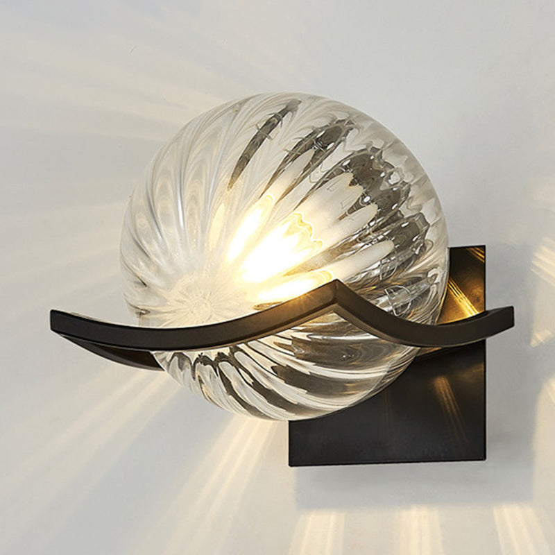 Moderne nordische Kugel Wandmontage Leuchte Glas 1 Lichtwandlampen für Wohnzimmer