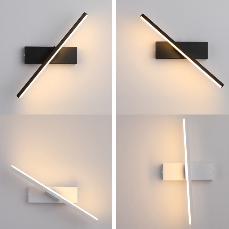 Modern Minimalist style Linear Wall Mount Light Fixture Metal Wall Sconces for Bedroom