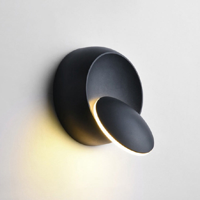 Modern Minimalist Style Circular Wall Lighting Fixtures Metal Wall Sconce for Bedroom