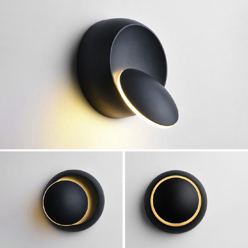 Modern Minimalist Style Circular Wall Lighting Fixtures Metal Wall Sconce for Bedroom