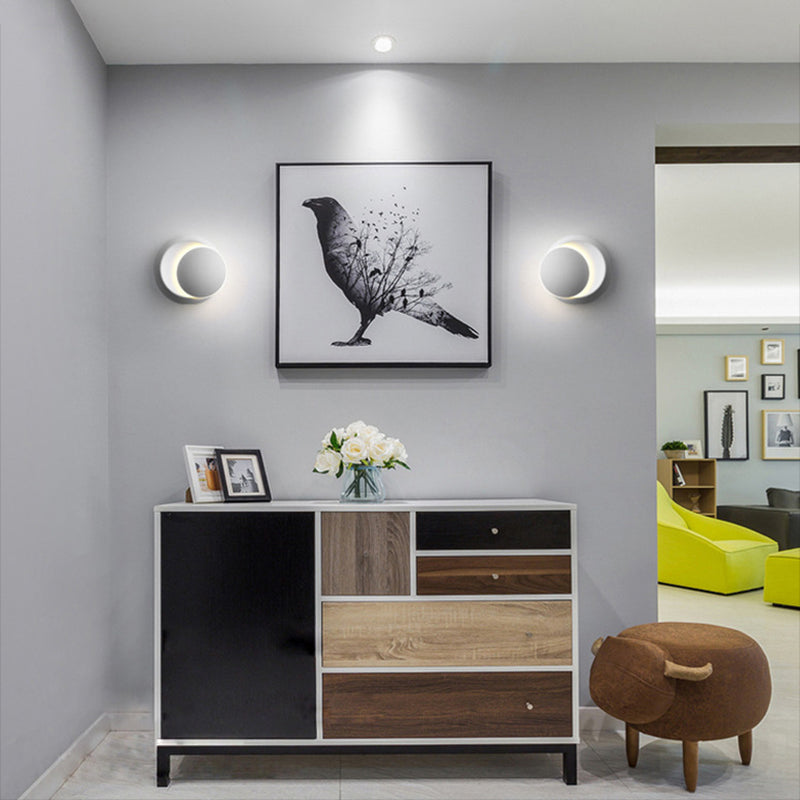 Moderne minimalistische Stil kreisförmige Wandbeleuchtung Metall Wandleuchten für Schlafzimmer