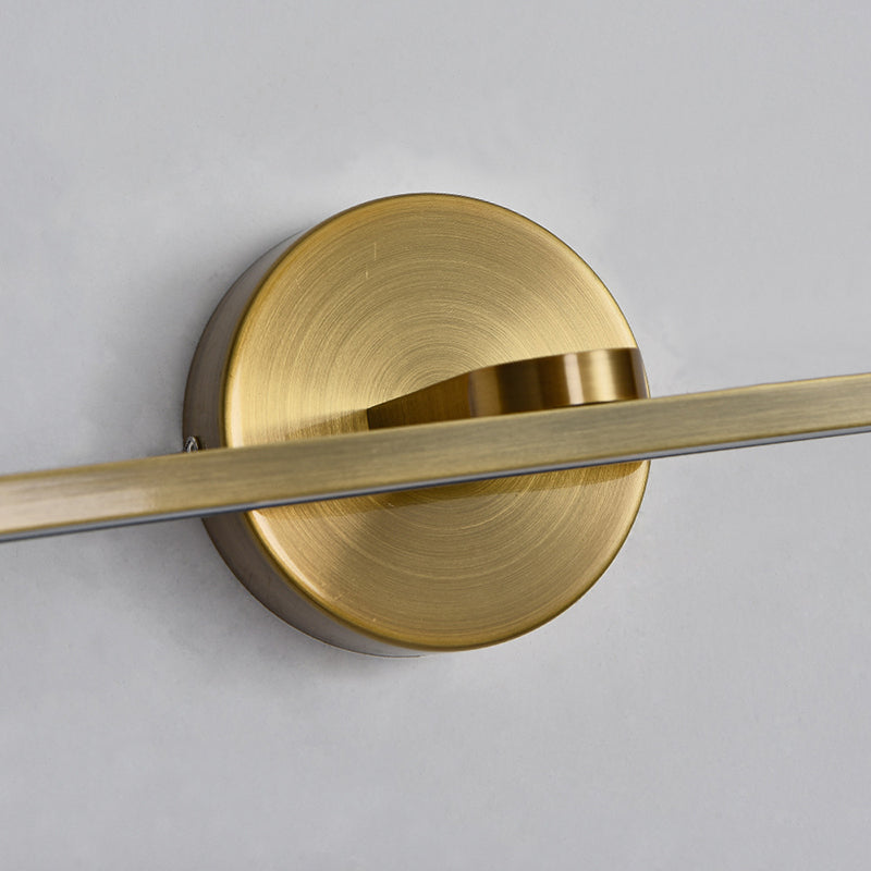 Minimaliste moderne de style miniité linéaire luminaires muraux lampe de vanité en métal pour salle de bain