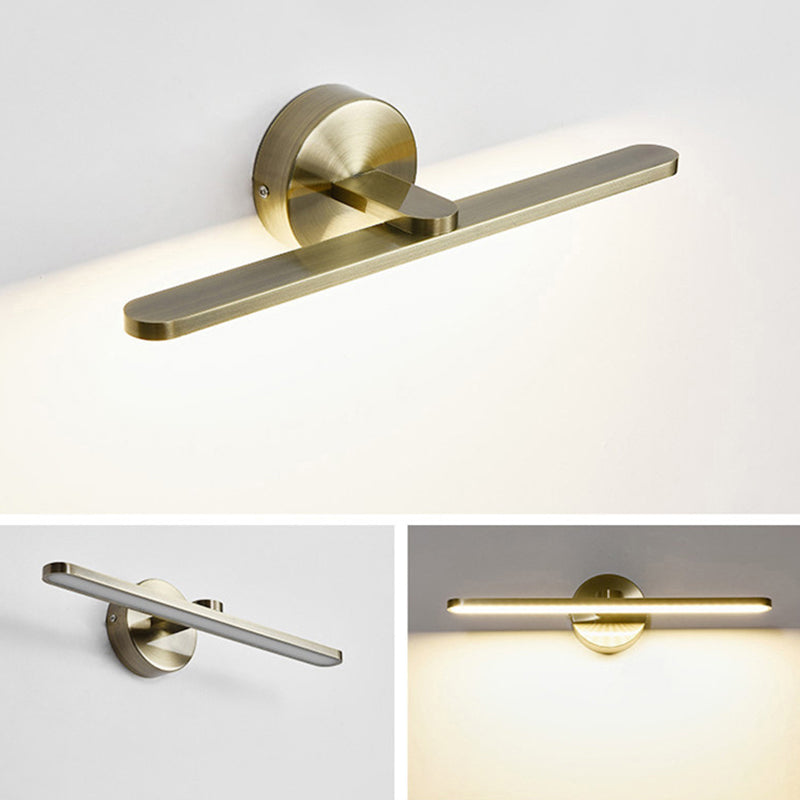 Modern Minimalist Minimalist Lampadele da parete vanità lineare Lampada di vanità in metallo per bagno