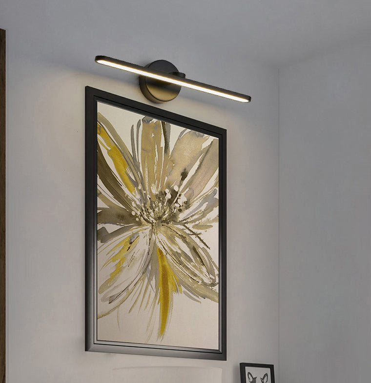 Minimaliste moderne de style miniité linéaire luminaires muraux lampe de vanité en métal pour salle de bain