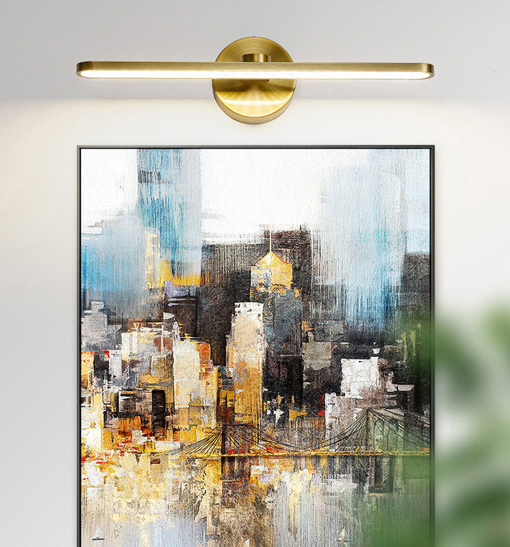 Minimaliste moderne de style miniité linéaire luminaires muraux lampe de vanité en métal pour salle de bain