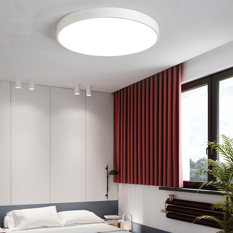Round Flush Light Fixtures Macaron Simplicity Acrylic Ceiling Light Fixtures for Bedroom