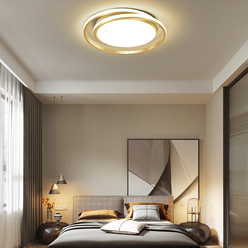 Circle Ring Flush Mount Ceiling Light Modern Simplicity Ceiling Mount Light Fixture for Bedroom